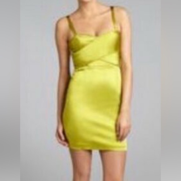 Vera Wang Lavender Label Satin Mini Dress Sweetheart Neckline Detachable Straps - Picture 1 of 6